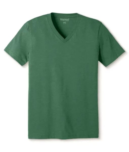 Men'S Classic Soft Heathered Big Short Sleeve V-Neck T-Shirt