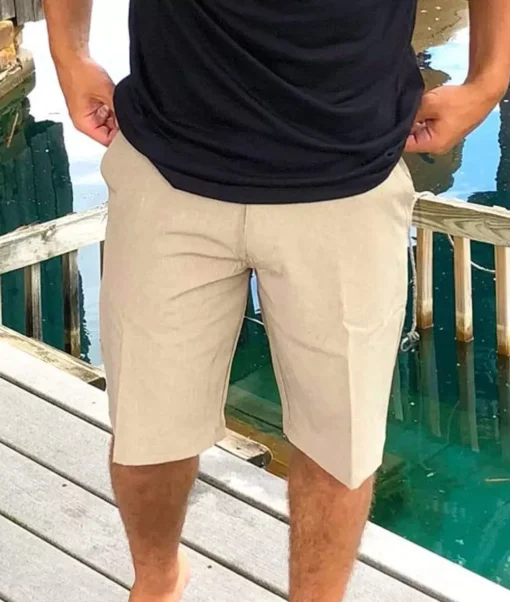 Men'S Khaki Hybrid Stretch Short