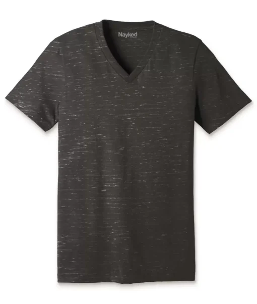 Men'S Marbled Jersey V-Neck T-Shirt