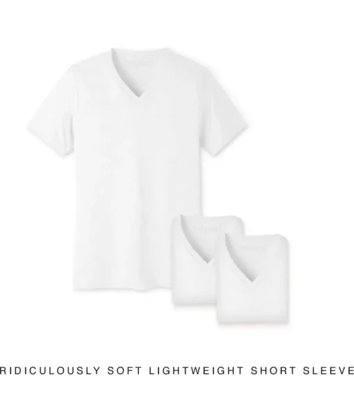 Men'S 3Pk Ridiculously Soft Lightweight V-Neck T-Shirt