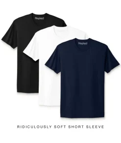 Men'S 3Pk Ridiculously Soft Short Sleeve Crew Neck 100% Cotton T-Shirt Favorites