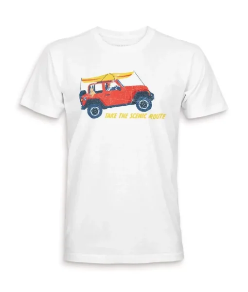 Men'S Ridiculously Soft 100% Cotton Graphic Tee | Take The Scenic Route