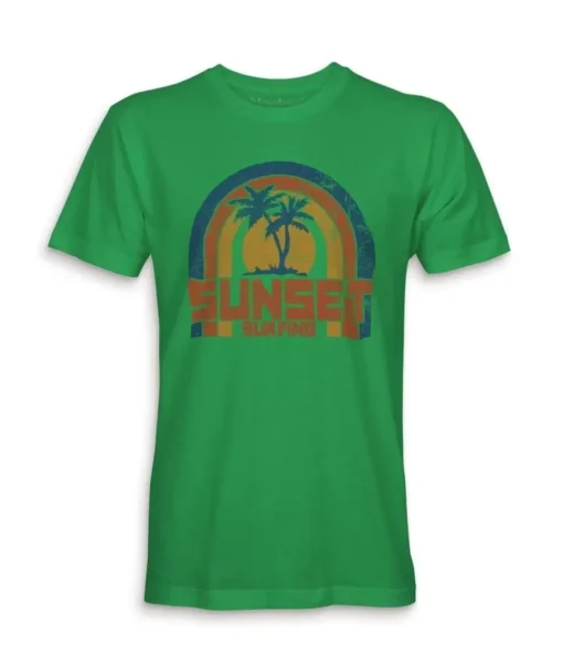 Men'S Ridiculously Soft 100% Cotton Graphic Tee | Sunset Surfing