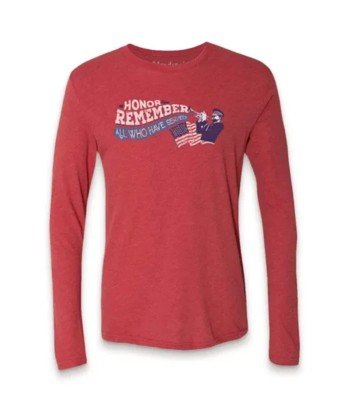 Men'S Ridiculously Soft Lightweight Long Sleeve Graphic Crew Shirt | Honor And Remember