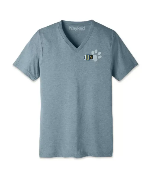 Men'S Ridiculously Soft Lightweight V-Neck Graphic Tee | Luv Paw Print