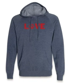 Men'S Ridiculously Soft Midweight Raglan Hooded Valentine'S Day Graphic Sweatshirt | Love My Pet