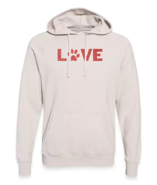 Men'S Ridiculously Soft Midweight Raglan Hooded Valentine'S Day Graphic Sweatshirt | Love My Pet