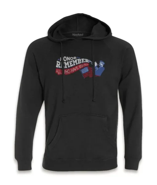 Men'S Ridiculously Soft Midweight Raglan Hooded Graphic Sweatshirt | Honor And Remember