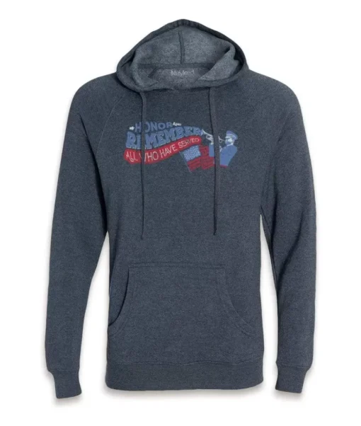 Men'S Ridiculously Soft Midweight Raglan Hooded Graphic Sweatshirt | Honor And Remember