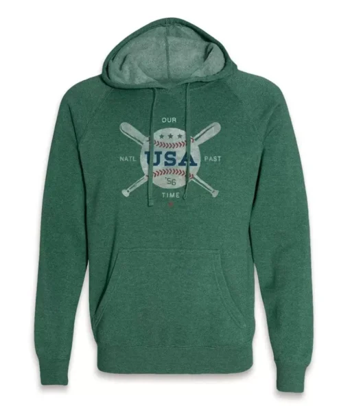 Men'S Ridiculously Soft Midweight Raglan Hooded Sweatshirt | Vintage Baseball Graphic