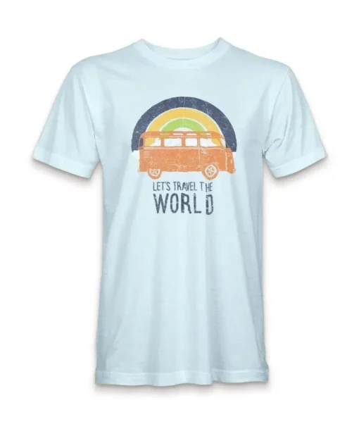 Men'S Ridiculously Soft Midweight Graphic Tee | Let'S Travel The World