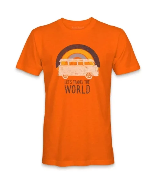 Men'S Ridiculously Soft Midweight Graphic Tee | Let'S Travel The World