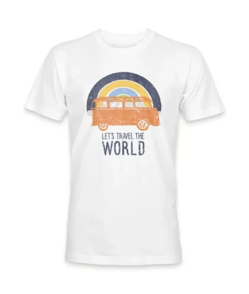 Men'S Ridiculously Soft Midweight Graphic Tee | Let'S Travel The World