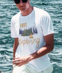 Men'S Ridiculously Soft Midweight Graphic Tee | Always Exploring