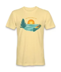 Men'S Ridiculously Soft Midweight Graphic Tee | Lake More Worry Less