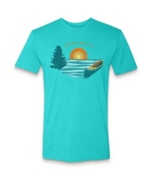 Men'S Ridiculously Soft Midweight Graphic Tee | Lake More Worry Less