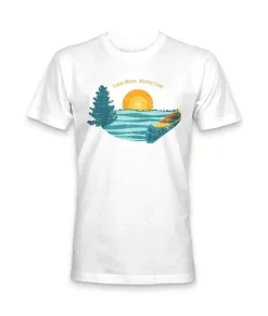 Men'S Ridiculously Soft Midweight Graphic Tee | Lake More Worry Less