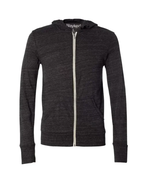 Men'S Ridiculously Soft Vintage Recycled Full-Zip Hooded T-Shirt