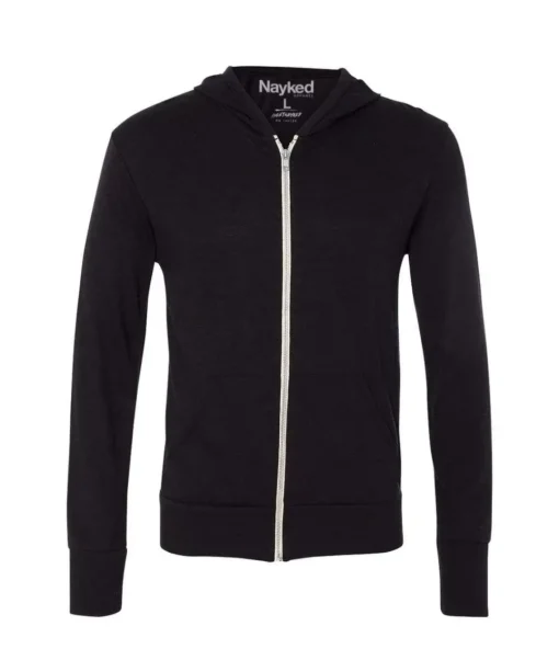 Men'S Ridiculously Soft Vintage Recycled Full-Zip Hooded T-Shirt