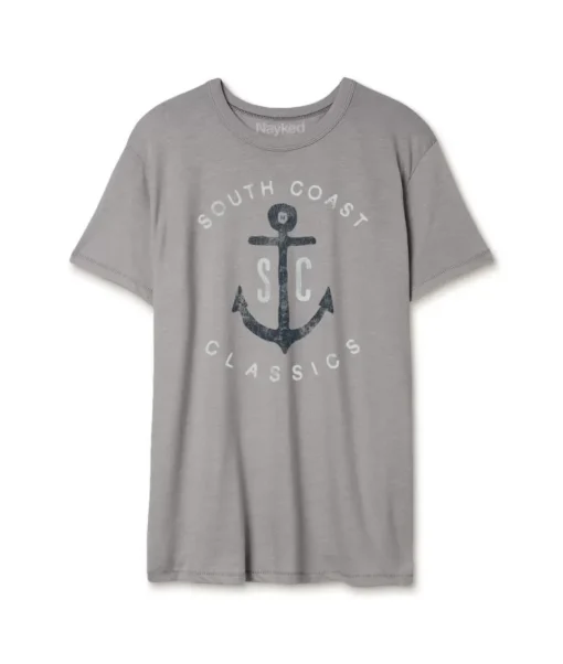 Men'S Vintage Soft Cotton Poly Graphic T-Shirt | Sc Anchor