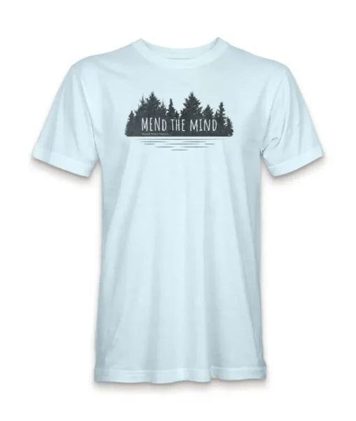 Ridiculously Soft Crew Neck Graphic T-Shirt | Mend The Mind-Treeline And Lake Graphic