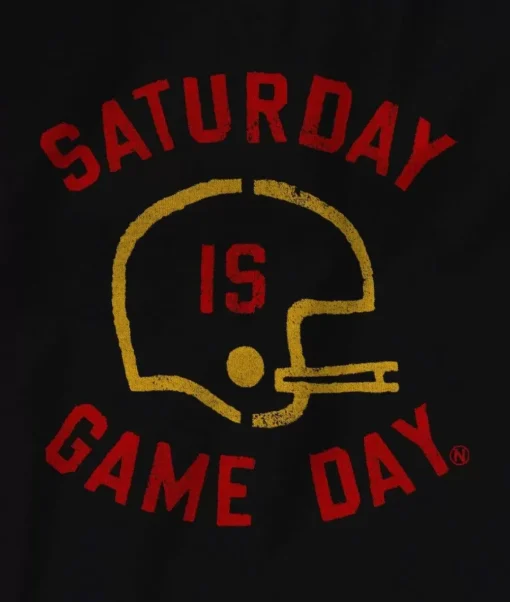 Ridiculously Soft Saturday Is Game Day Graphic Long Sleeve Crew Neck T-Shirt