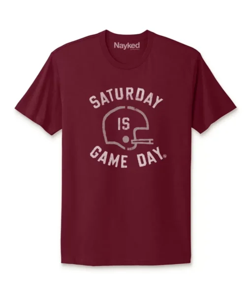 Ridiculously Soft Saturday Is Game Day Graphic Short Sleeve Crew Neck T-Shirt