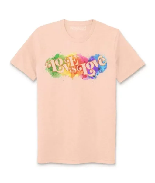 Unisex Ridiculously Soft Lightweight Sueded Graphic T-Shirt | Love Is Love