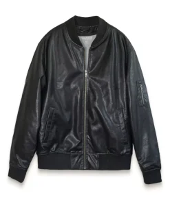 Vegan Leather Recycled Bomber Jacket