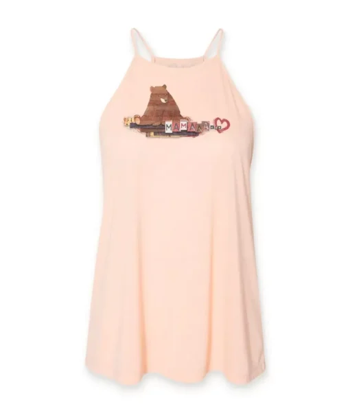 Women'S Ridiculously Soft High Neck Flowy Graphic Tank| License Plate Art: Mama Bear