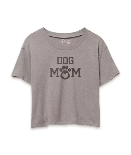 Women'S Ridiculously Soft Vintage Crop Graphic Tee | Dog Mom