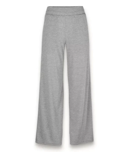 Women'S Ridiculously Soft Shirred Wide Leg Fine Line Striped Lounge Pants
