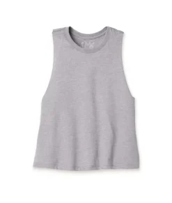 Women'S Ridiculously Soft Cropped Racerback Muscle Tank