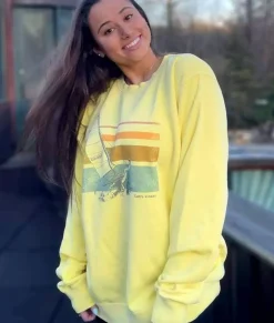 Women'S Ridiculously Soft Oversized Pigment-Dyed Graphic Sweatshirt | Sailboat