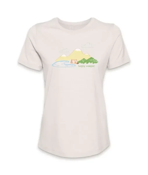 Women'S Ridiculously Soft 100% Cotton Graphic Tee | Happy Camper