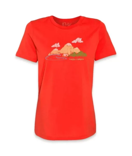 Women'S Ridiculously Soft 100% Cotton Graphic Tee | Happy Camper