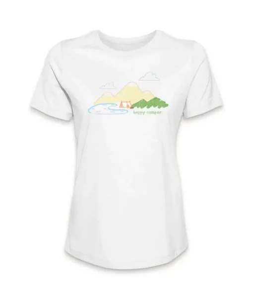 Women'S Ridiculously Soft 100% Cotton Graphic Tee | Happy Camper
