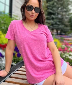 Women'S Ridiculously Soft Snow Heather V-Neck T-Shirt