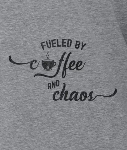 Women'S Ridiculously Soft Midweight Graphic Tee | Fueled By Coffee And Chaos