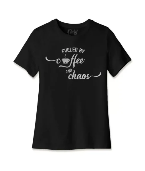 Women'S Ridiculously Soft Midweight Graphic Tee | Fueled By Coffee And Chaos