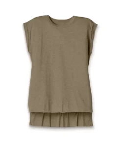 Women'S Ridiculously Soft Flowy Rolled Cuffs Muscle Tee