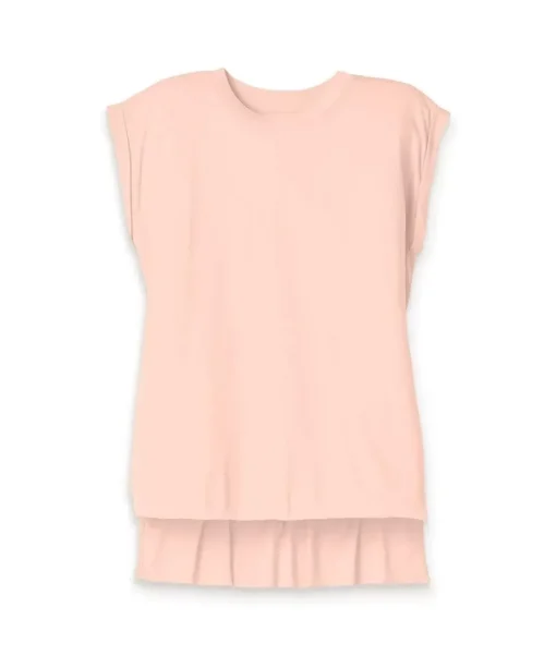 Women'S Ridiculously Soft Flowy Rolled Cuffs Muscle Tee