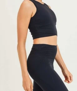 Women'S Ruched Sides Active Cropped Top/Discontinued