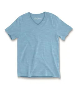 Women'S Short Sleeve Slub Jersey V-Neck T-Shirt