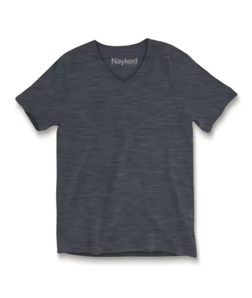 Women'S Short Sleeve Slub Jersey V-Neck T-Shirt