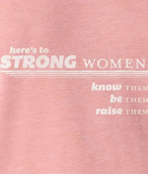 Women'S Soft Burnout French Terry Graphic Pullover | Here'S To Strong Women