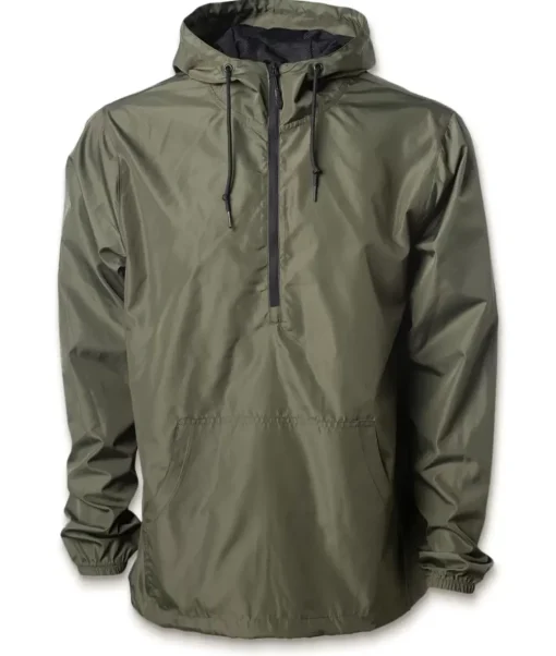 Women'S Soft Lightweight Oversized Half-Zip Pullover Windbreaker Anorak