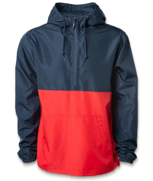 Women'S Soft Lightweight Oversized Half-Zip Pullover Windbreaker Anorak