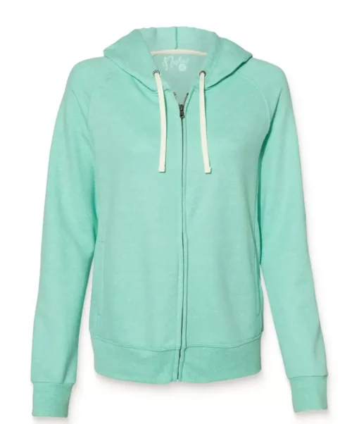 Women'S Soft Snow Heather French Terry Full-Zip Hoodie